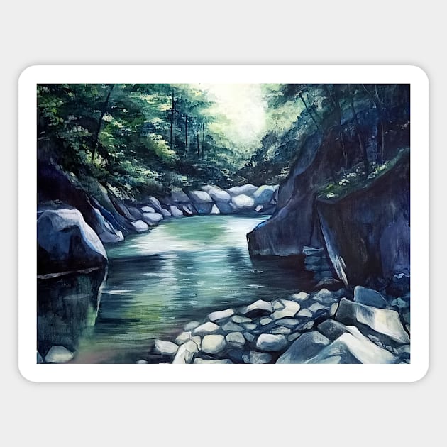 Landscape Painting (Boracay, Philippines) Magnet by Narurein